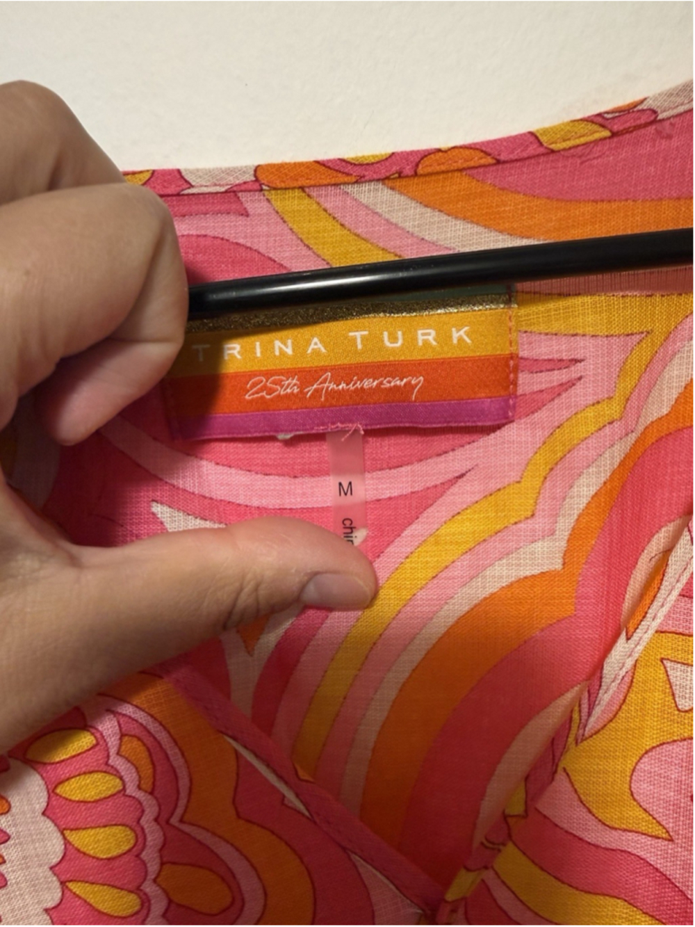 Trina Turk Arco Pink & Orange 25th Anniversary Maxi Dress MSRP $398 - Picture 5 of 6